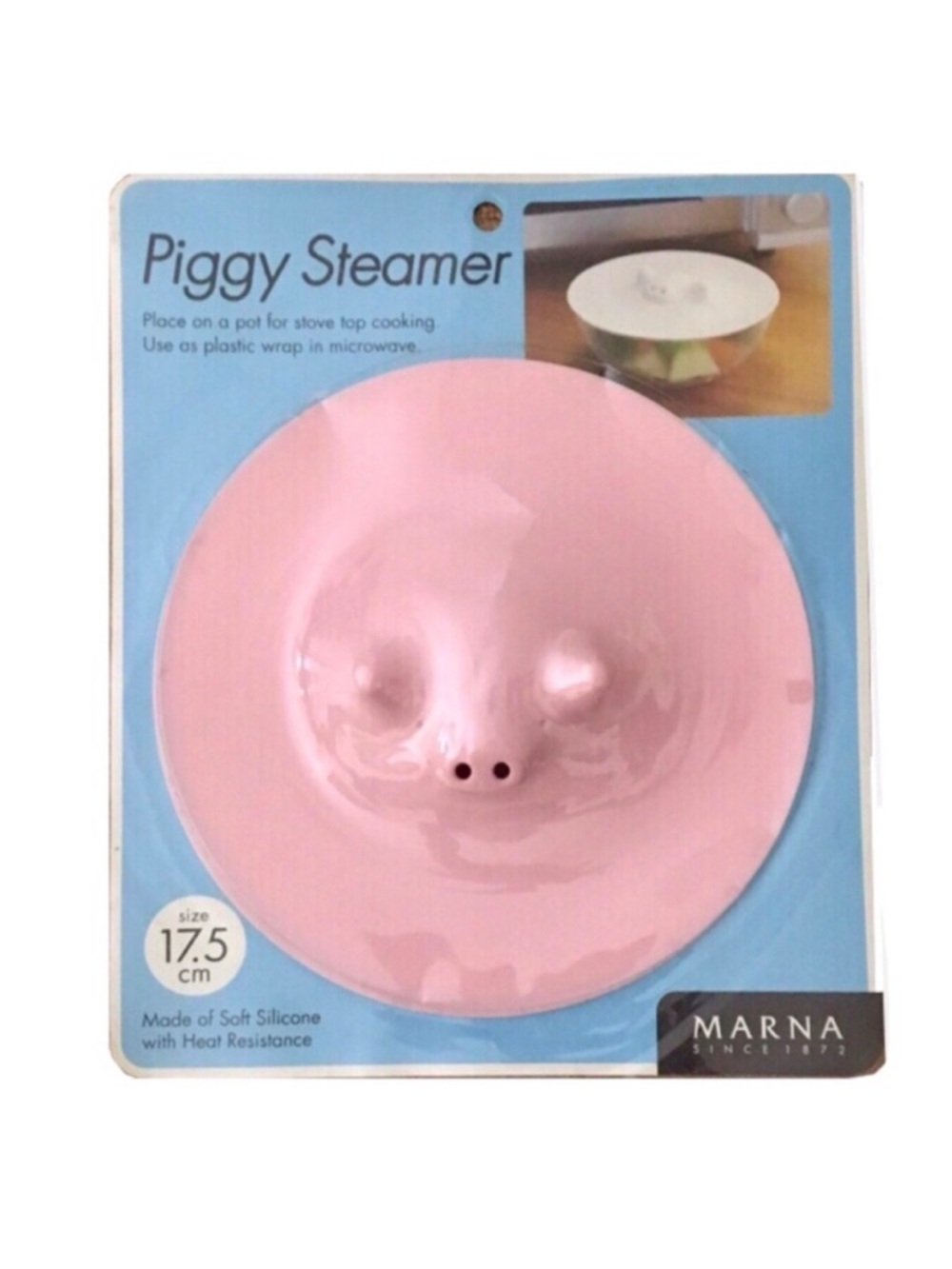 New Marna Piggy Silicon Pot Steamer Lid in Pink